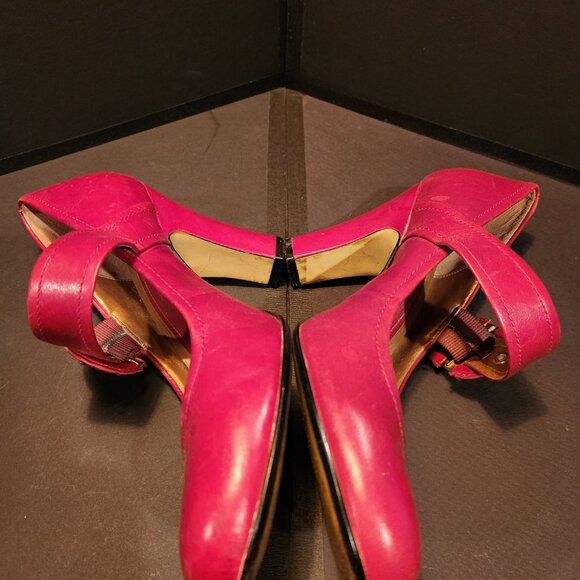 Nine West Red Vintage Mary Jane Heels - Picture 4 of 7